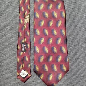 Chuck Hines Carrington Silk Necktie Geometric Pattern Vintage